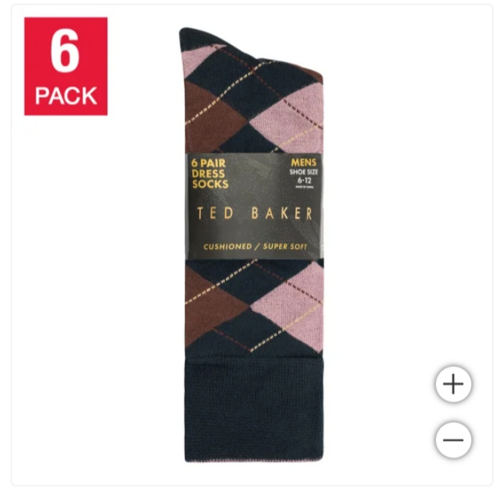 Ted Baker men's dress socks 6pack